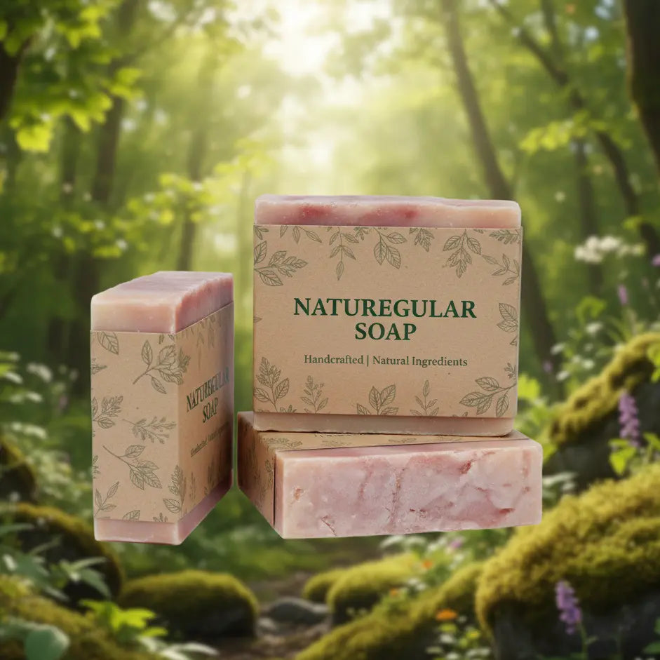 Cherry Almond Aloe Hair, Body and Beard Soap Bar Naturegular Soap