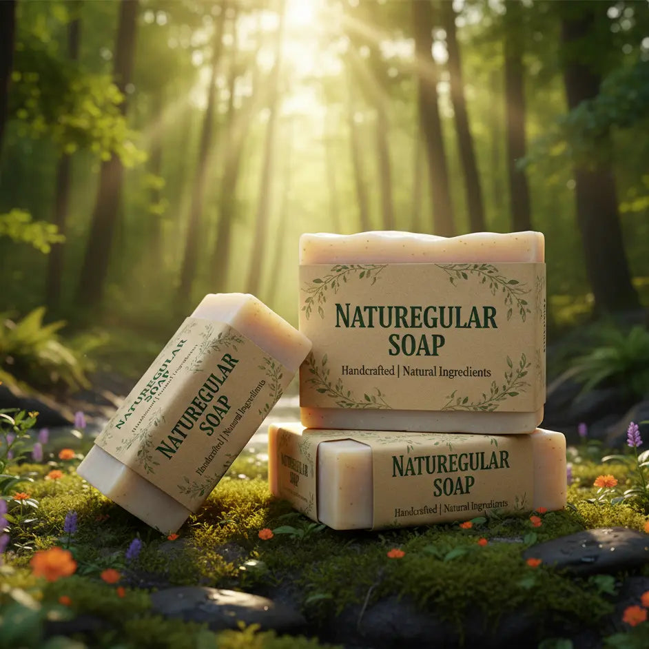 Rosemary Peppermint Hair, Body and Beard Soap Naturegular Soap